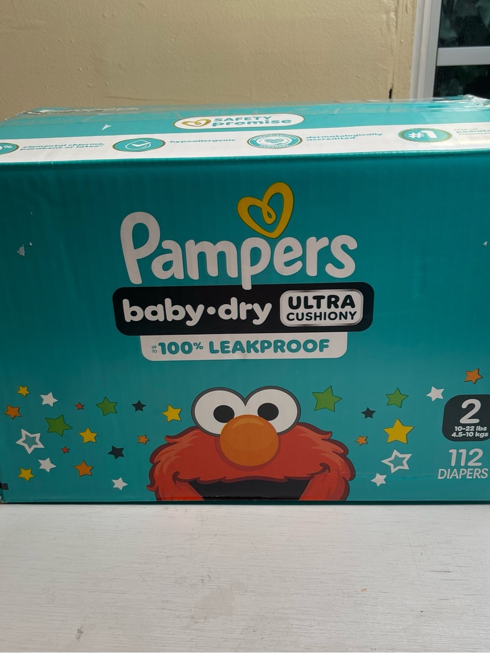 Pampers Sesame Street Baby-Dry Ultra Cushiony Diapers Size 2 (10-23lbs) New 112